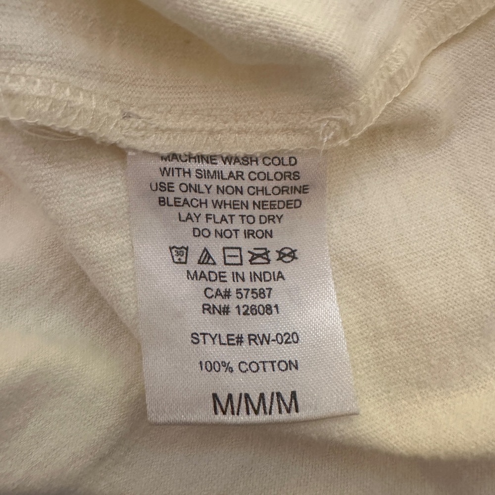 Cream Cotton T-Shirt - Picture 8 of 9